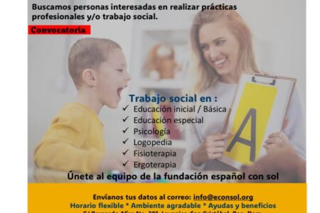 Fundación Español con Sol busca interesados en realizar trabajo social en áreas educativas